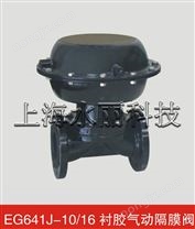EG641J气动衬胶衬氟塑料隔膜阀(无手操往复式)